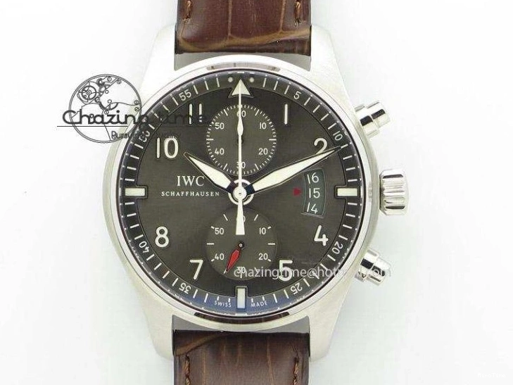 MIROTIME 0315 Mark XVIII IW327006 Titanium M+F 1:1 Best Edition Black Dial on Brown Leather Strap A Efficient 7052